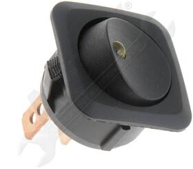 Apdty 95993 Black Body/amber Led Glow - Round Style