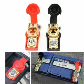 Aqj 978134881041 2x Car Battery Terminals Cable Ends Connector Clamp Negative Positive For Marine
