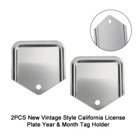 C125-a018 Artudatech 2pcs New Vintage Style California License Plate Year And Month Tag Holder