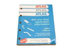 2334 Atlas 8-91 1991 Belt And Hose Application Information Catalog