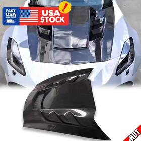 Automods Factory 883235159183 Carbon Fiber Engine Bonnet Hood 1 Piece For Corvette Chevrolet 2014-2019