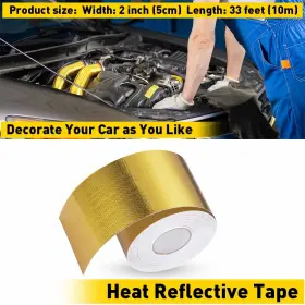 Wdggq-altima-95-06 Auxito 33feet Gold Reflective Self-adhesive Heat Wrap Shield Barrier Tape Protection