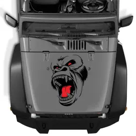Bcsmmcar 911332858866 Car Hood Fender Stickers Horror Ape Totem Graphics Diy Protective Waterproof Kit