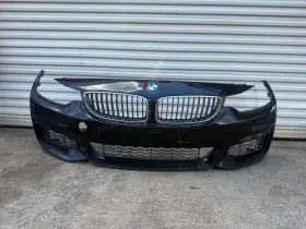 105-59820q Bmw 14-20 Oem F32 F33 F36 M Sport Front Bumper Cover Panel With Grilles Black