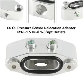 551533 Bruce&shark Billet Ls Twin Turbo Dual 90 Degree 1/8 Inch Npt Oil Feed Line Adapter Plate #9