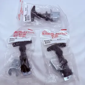 Wj195 Buyers Products Company 4 Inch Easy Grip Rubber Hood Catch With Bracket 3 Pack