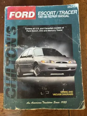 Chilton 26242 Escort/ Tracer 1991-99 Repair Manual Upc 035675262422