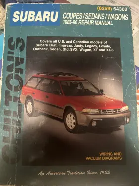 64302 Chilton Subaru Coupes/ Sedans / Wagons 1985-96 Repair Manual