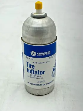 3400920 Chrysler 1970 1971 Mopar E Body Tire Inflator Bottle Can Cuda Challenger Barracuda