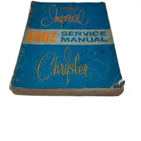 81-070-2072 Chrysler Vtg Factory Shop Service Manual For All 1962 And Imperial Original Book