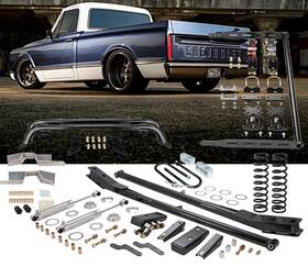 Cpp Cpp6372rco-k34 C-10 1963-1972 Complete Rear Coilover Kit With Trailing Arms Sway Bar C-notch