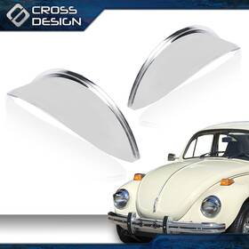 Crossdesign Big20260212-139 1 Pair Headlight Headlamp Visors 7 Inch Chrome Shields Trim Cover Caps Lh Rh Side