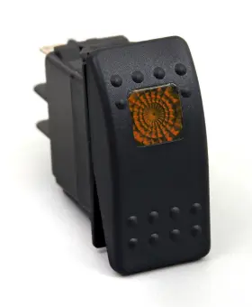 Ku80013 Daystar Rocker Switch Amber Fits Light 20 Amp Single Pole