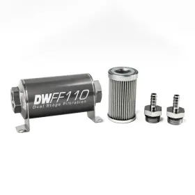 8-03-110-010k-516 Deatschwerks Stainless Steel 5/16in 10 Micron Inline Fuel Filter Housing Kit