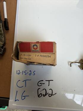 Delco 7038254 Genuine Gm Carburetor Stat Coil Part No. Gr. 3.750 Vintage