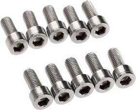 Dophee 711081917476 10pcs Bike Water Bottle Cage Bolts Holder Screws M5 Inner Rack Silver