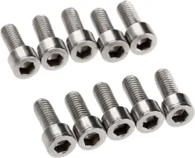 Dophee 711081917476 10pcs Bike Water Bottle Cage Bolts Holder Screws M5 Inner Rack Silver
