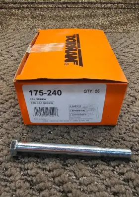 175-240 Dorman Qty 25 Cap Screw-hex Head-grade 5- 3/8-24 X 4 Inch