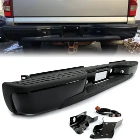 At-82-mb Ecotric Rear Step Bumper Compatible With 1999-2007 Chevy Chevrolet Black