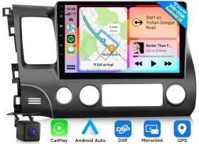 St3crahciv1x7usen11 Eonon For 2006-2011 Honda Civic 10.1 Inch Android Auto 14 Car Stereo Carplay Gps Navigation