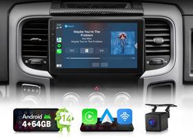 Eonon Stcadgrmx7ausenm4 9 Inch Android Auto 14 4 64 Apple Carplay Car Stereo For Ram 1500 2500 3500 2013-2018