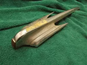 51a16850 Fomoco 7025j 12-24 46 1946 Ford V8 Hood Ornament Red Cloisonne Rat Rod Kustom Emblem Wing Chrome 8