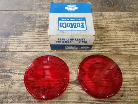 Fae-13450-a Fomoco Nos 42-59 Ford F1 F2 F3 F100 F250 F350 57-66 Stepside Rear Tail Lamp Lens Pair