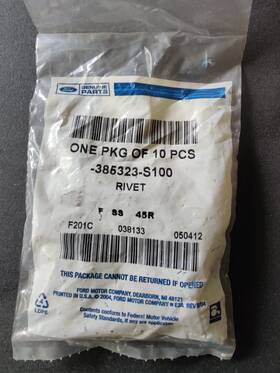 Ford 383523-s100 New Oem 1980-2006 Lincoln Mercury Blind Rivet Pack Of 10