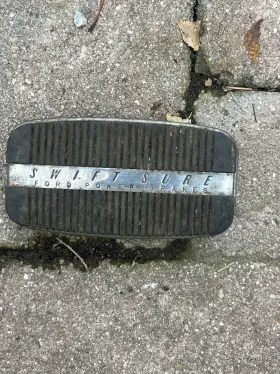 B4a-2454-a Ford 1954 1955 1956 Fairlane Thunderbird Power Brake Pedal Pad Swift Sure
