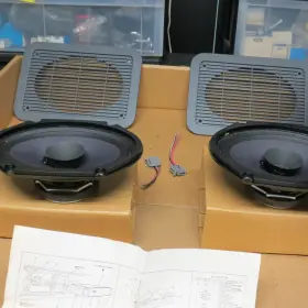Eouf-18813 Ford Nos Vintage E9uf 188814 Ca Speakers With Cover. Econoline