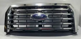 Fl34-8200-ers Ford 2015-2017 F150 Xlt Oem Chrome Grille With Radiator Shudder