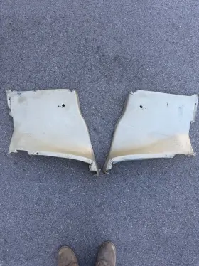 C7zz-6531012-a Ford - Mercury 1967 1968 Mustang Coupe Orig Aqua Interior Rear Quarter Trim Side Panels