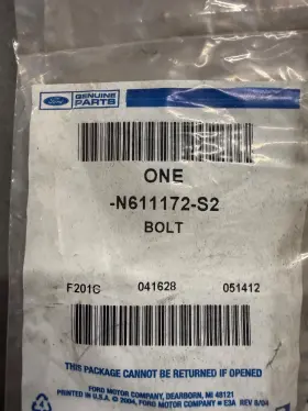 N611172-s2 Ford New Motor Company Oem Bolt Part No