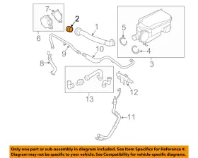 Bc3z6758a Ford Oem 11-14 F-250 Super Duty-crankcase Tube Elbow