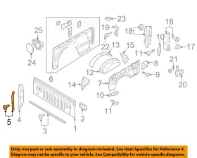 Fl3z25403b54a Ford Oem 93-23 F-150 Lightning Front Side Panels-panel Extn Seal
