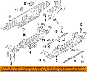 W717555s307 Ford Oem 19-23 Ranger Rear Bumper Components-lower Extn Nut