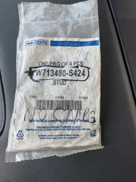 W713480-s424 Ford Stud Packnof 4 Oem New Sealed Package. Free Shipping