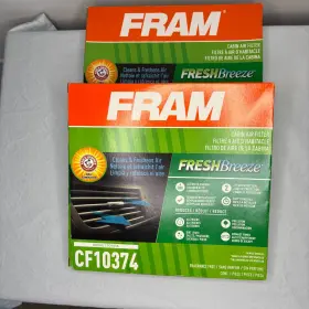 Cf10374 Fram New Cabin Air Filter X2 Dodge / Toyota Freshbreeze Odor Elimination