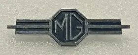 Bs1004 Fray Ltd 130254 Original Mg Jfray Chrome Ribbed Badge Emblem Plate