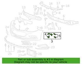 General Motors 84229332 Gm Oem 16-19 Cruze Front Bumper Grille Components-guide