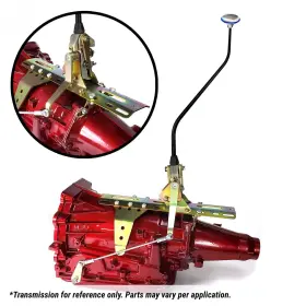 Zgm17123e Gilbertsons Machine Shop Gm Th-350 Side Action Shifter Kit 23 Inch Black Arm With Bend And Billet Knob