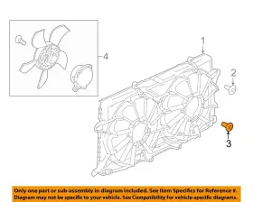 11611497 Gm Oem 18-16 Canyon Cooling Fan-fan Motor Bolt