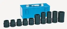 9152 Grey Pneumatic 1 Inch Drive 10 Pc. Standard And Deep Wheel Service Set