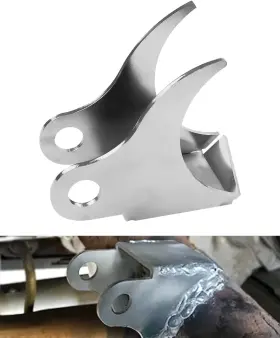Mount-1 Guziko Rear Shock Mount Factory Bent Fits For Gmc Sierra Chevy Silverado Silver