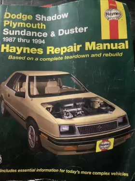 30055 Haynes Manual 038345017261 Repair 1987-1991 Dodge Shadow And Plymouth Sundance