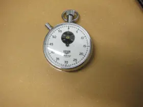 603.301 Heuer Excellent Vintage Trackstar 7 Jewel Stopwatch/timer 1/5 Swiss Made