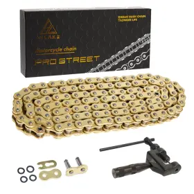 525hx-130l Hilake Gold 525 X-ring Chain 130 Links With Master Link And Breaker