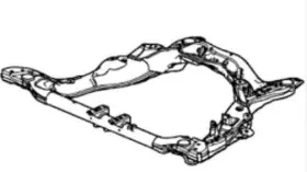 50200t6za01 Honda 2017-2020 Pilot Front Suspension Crossmember K-frame Oem
