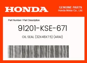91201-kse-671 Honda Genuine Oil Seal 32x48x7.5 Arai -