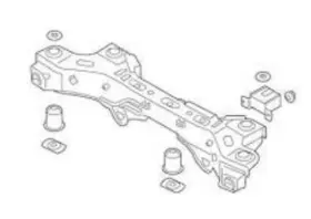 554052w550 Hyundai 2015-2019 Santa Fe Rear Suspension Crossmember K-frame Oem